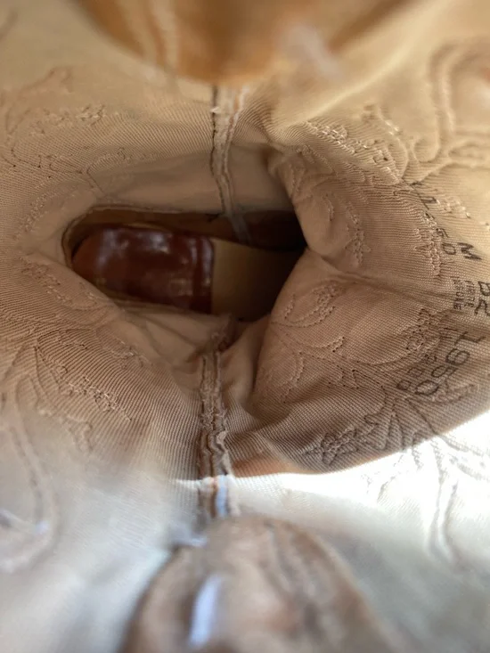 Vintage 70's Women's 11 Wolverine Boho Flower Design Suede Leather Cowboy Boots - Picture 16 of 16